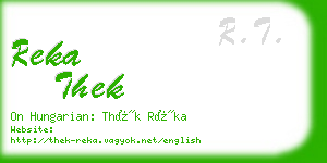 reka thek business card